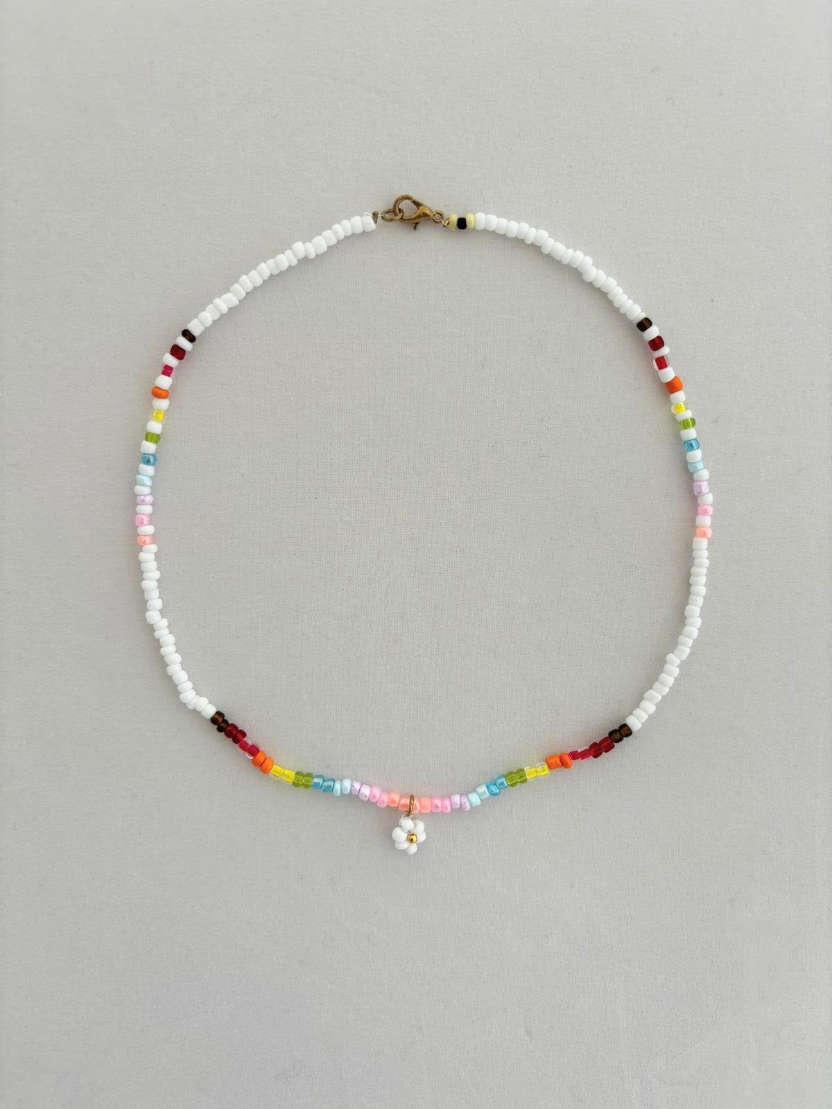 Rainbow stretchy necklace