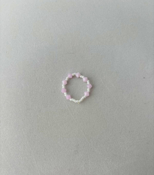 bague rose bébé et blanche