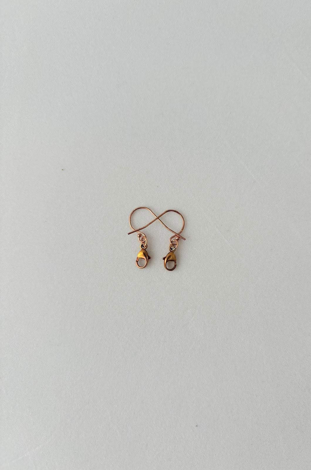 Bronze clasp earrings