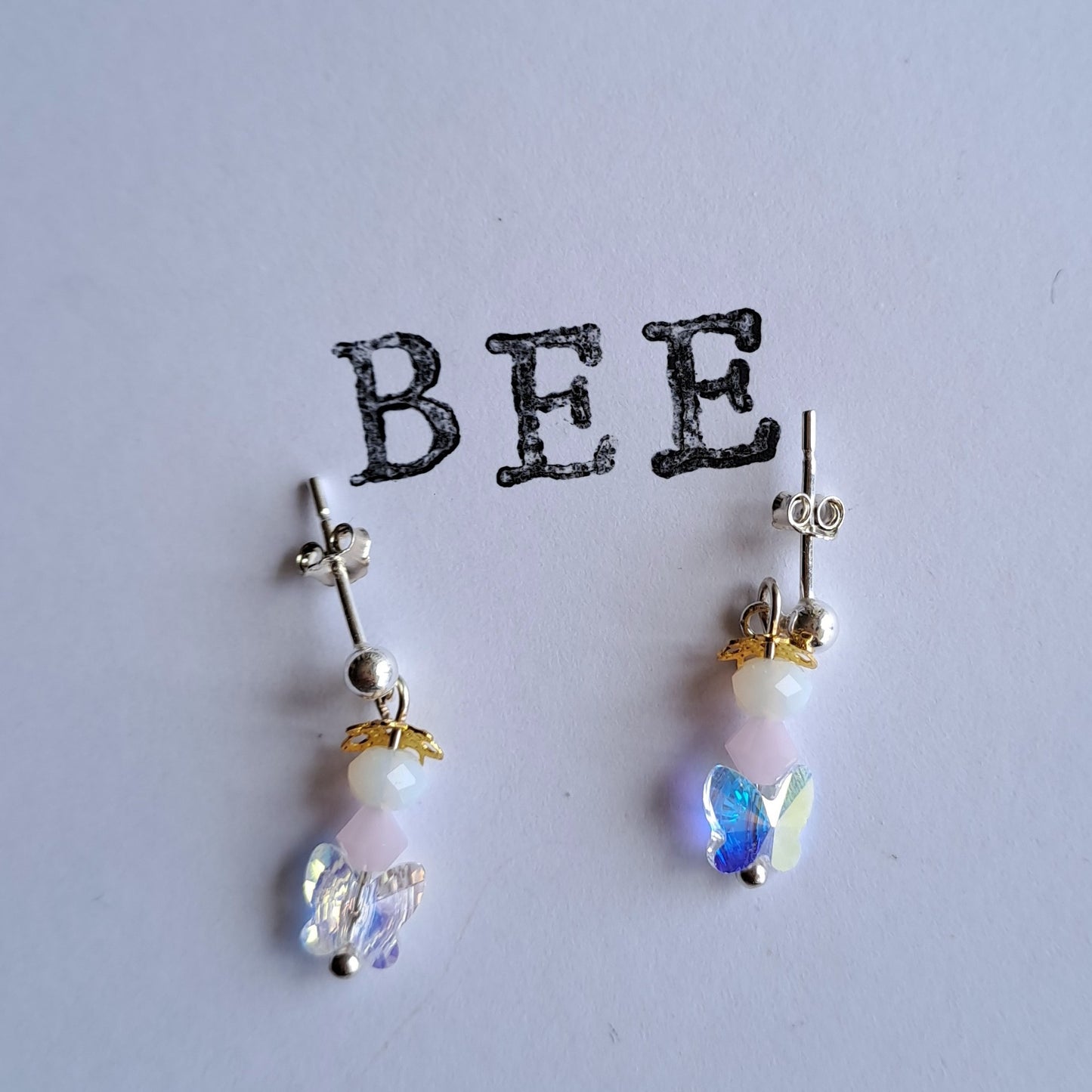 Pastel butterfly earrings